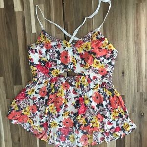 Free People cut out raceback top